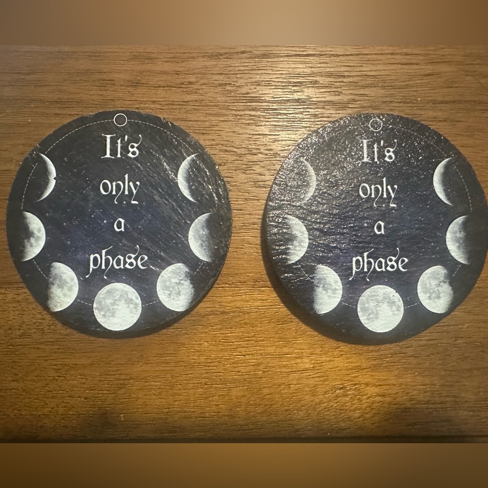 Slate Moon Phase Coasters
